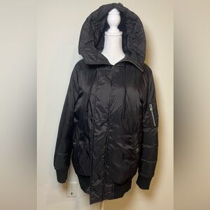 IRO Black GYGY duck down Puffer Jacket with Hood $1000